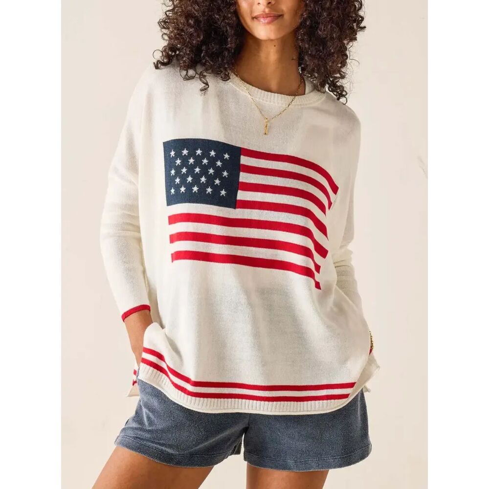 Mersea Catalina Flag Sweater - Red/White/Blue O/S